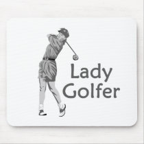 Female Golfer mousepads