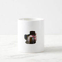 Female hand holding four string bass neck mug