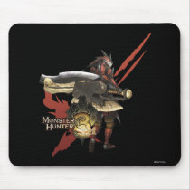 Female Hunter with Switch Axe, Rathalos Armor Mousepad