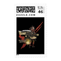 Female Hunter with Switch Axe, Rathalos Armor Postage