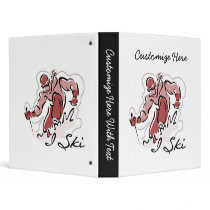 Female I Ski T shirts and Gifts 3 Ring Binder