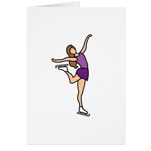 Female Ice Skating Figure Card
