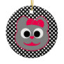 Female Kitty Pink - Gray Ornament
