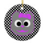 Female Kitty Purple - Gray Christmas Tree Ornament