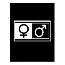 Female Male Symbols Post Card