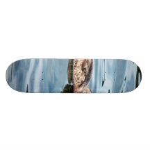 Female Mallard On Water Skate Boards