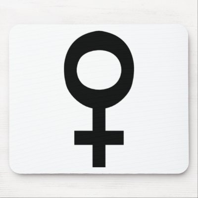 Female Mouse Mat by Thinkdifferent