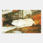 Female Nude by Toulouse-Lautrec Rectangle Stickers