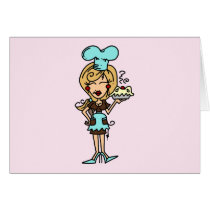 Female Pastry Chef - Blond T-shirts and Gifts cards