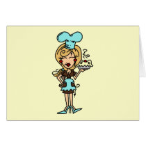 Female Pastry Chef - Blond T-shirts and Gifts cards