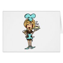 Female Pastry Chef - Blond T-shirts and Gifts cards