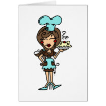 Female Pastry Chef - Brunette T-shirts and Gifts cards
