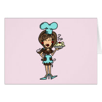 Female Pastry Chef - Brunette T-shirts and Gifts cards