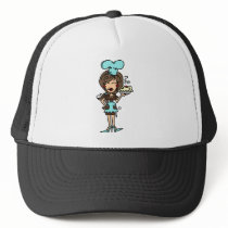 Female Pastry Chef - Brunette T-shirts and Gifts hats