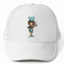 Female Pastry Chef - Brunette T-shirts and Gifts hats