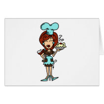 Female Pastry Chef - Red Hair T-shirts and Gifts cards