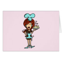 Female Pastry Chef - Red Hair T-shirts and Gifts cards