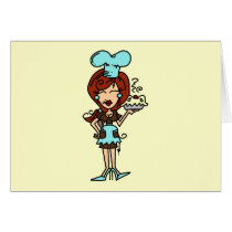 Female Pastry Chef - Red Hair T-shirts and Gifts cards
