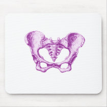Female Pelvis Purple Mouse Pad