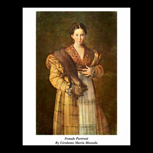 Female Portrait By Girolamo Maria Mazzola Posters