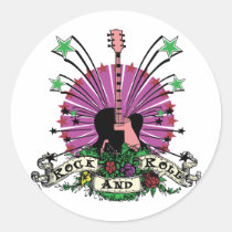 Female Rock n Roll stickers