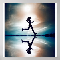 Female runner poster