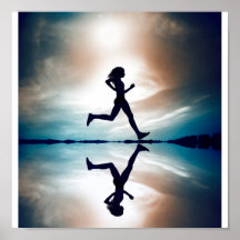 Female runner poster