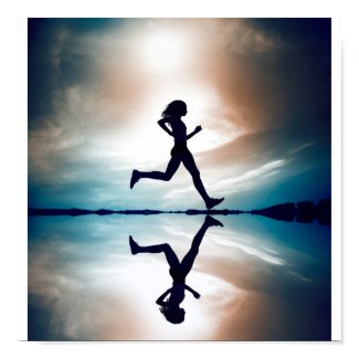Female runner poster