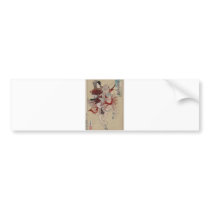 Female Samurai on Horse in Armor circa 1885 Japan Bumper Sticker
