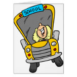 Female School Bus Driver Greeting Cards