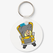 Female School Bus Driver keychains