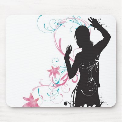 Female silhouette Mousepad by coconutpie