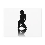 female_silhouette postcard