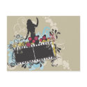 Female silhouette Postcard by coconutpie Female silhouette Postcard