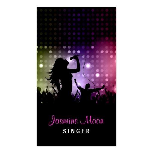 Female Singer Business Card (front side)