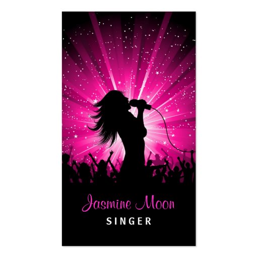 Female Singer Business Card (front side)