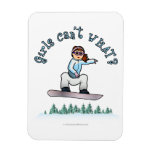 Female Snowboarder with Red Hair Magnet