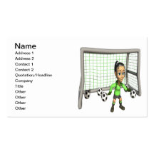 Female Soccer Goalie Business Cards