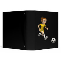 Female Soccer Player Vinyl Binder