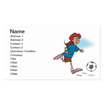 Female Soccer Player Business Cards