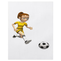Female Soccer Player Custom Flyer
