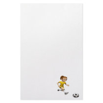 Female Soccer Player Stationery Paper