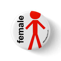 Female Stick Figure Pin