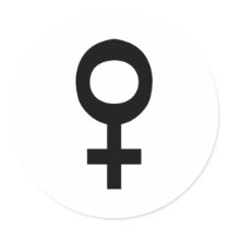 Female Round Stickers