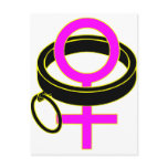 female submissive collar symbol post card
