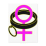 female submissive collar symbol post card