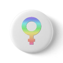 Female Symbol in Rainbow Pastels buttons by angela65 Female Symbol in Rainbow Pastels buttons