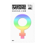 Female Symbol in Rainbow Pastels postage