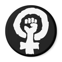Female symbol solidarity hand magnets