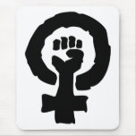 Female symbol solidarity hand mouse pads